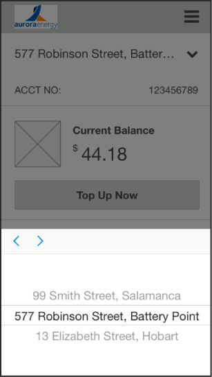 Early Aurora prepaid app screen 1