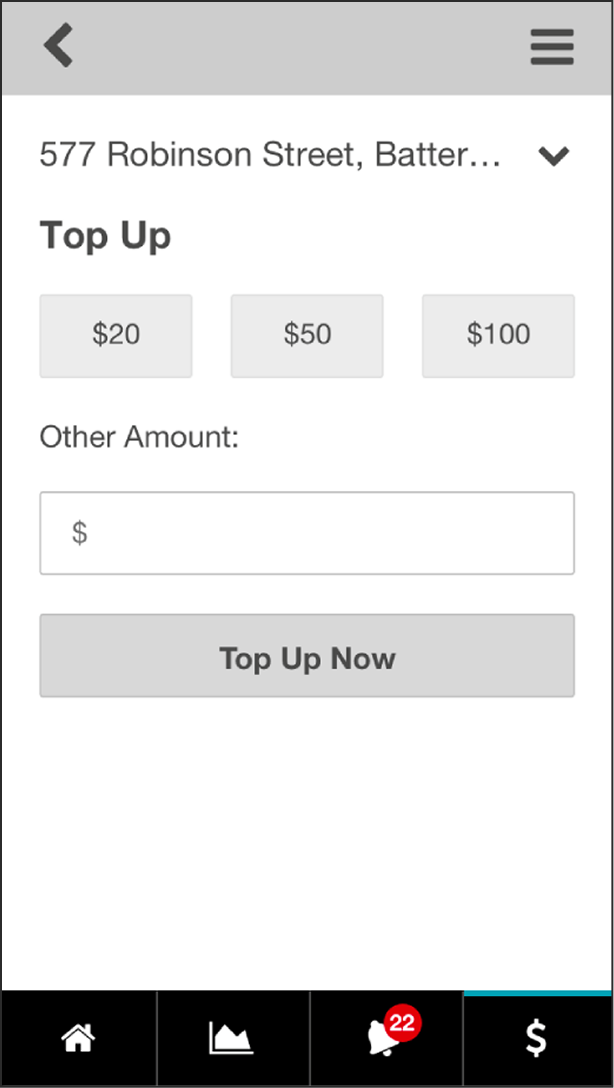 Early Aurora prepaid app screen 3