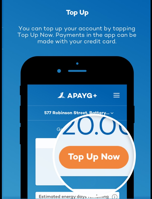 Aurora two-tap top-up interface