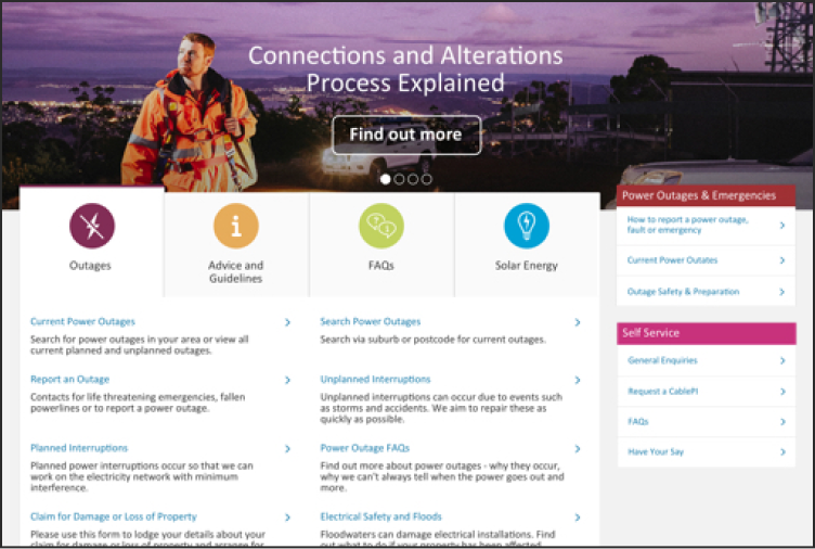 TasNetworks Customer Portal project artwork